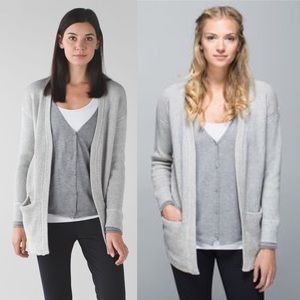 Lululemon layered cardigan in gray